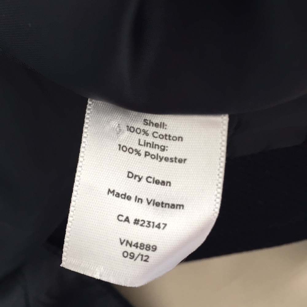 NWOT Talbots 100% Cotton Navy Blue Classic Blazer - Picture 9 of 10